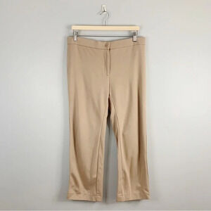Eileen Fisher Womens Trouser  Pants Slacks Tan High Rise Straight Leg Large L